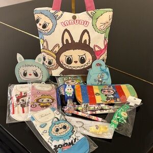 💖Labubu Character small Tote Bag with 14 Monster Cute Accessories💖